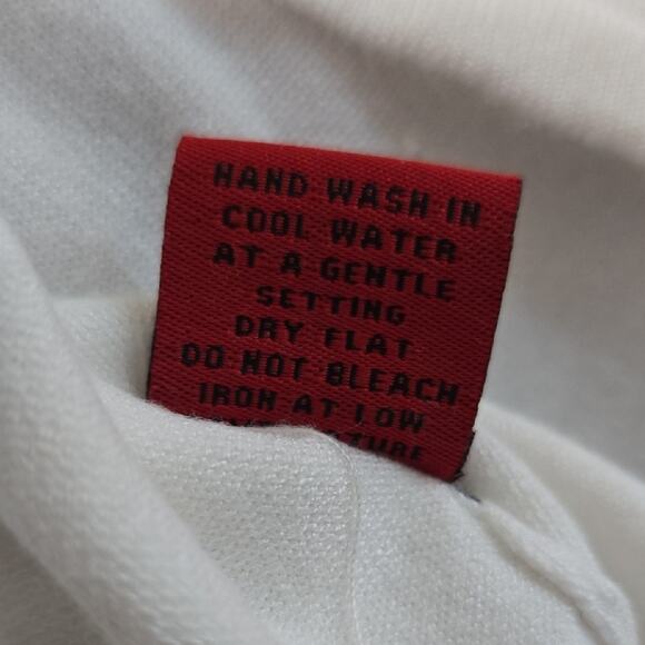 Redβs Embellished White Blouse β Size M π€β¨ V-Neck - Picture 6 of 7